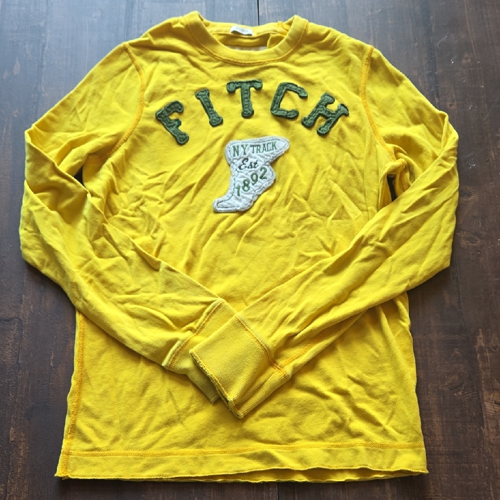Abercrombie & Fitch Yellow Long Sleeve Shirt